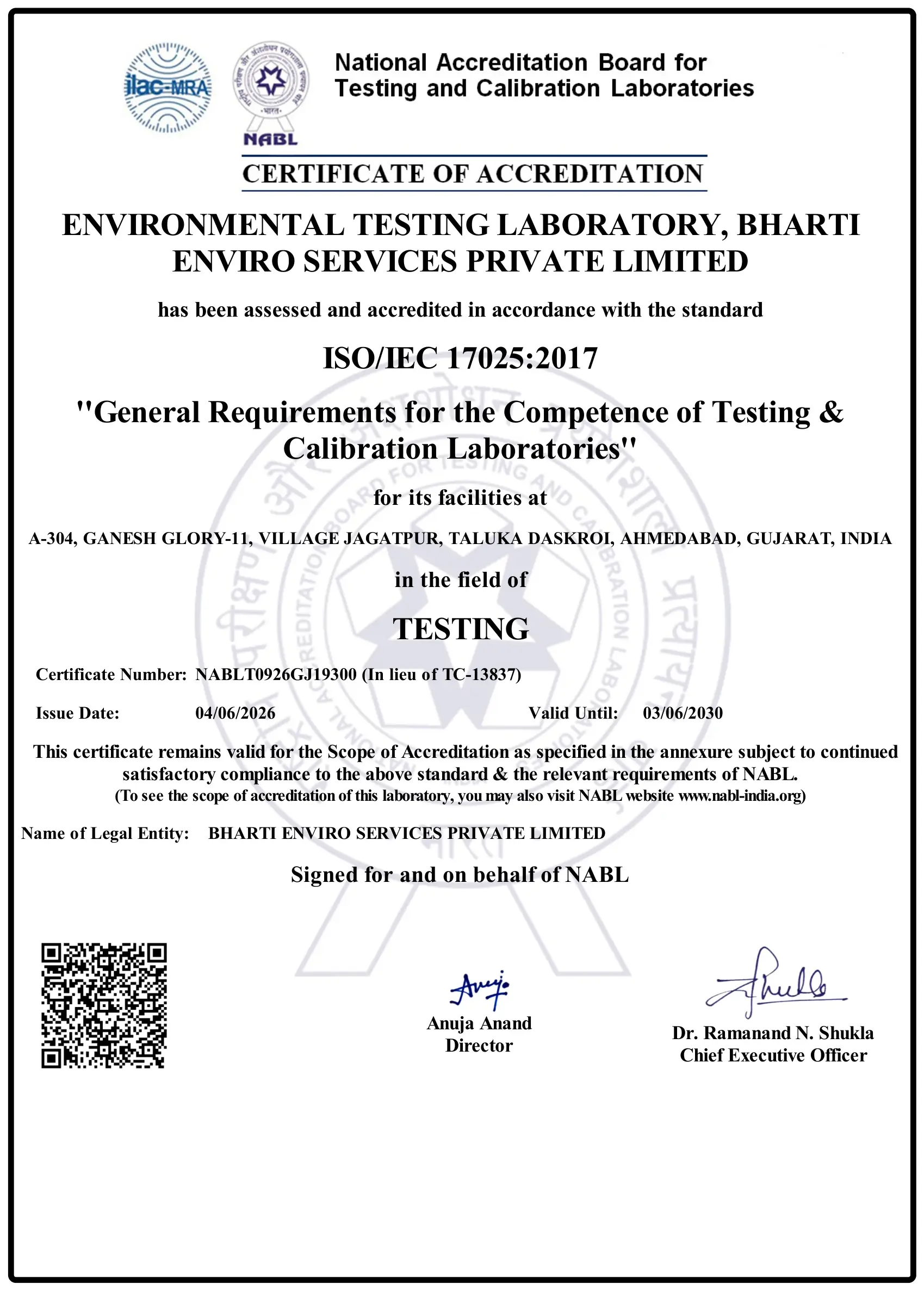 NABL Accreditation